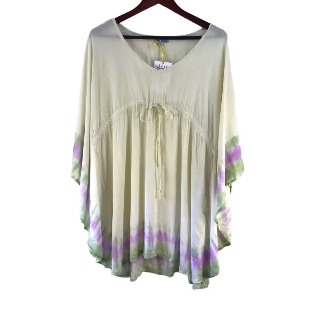 Tiare Hawaii cover up or loose‎ top cream size OS